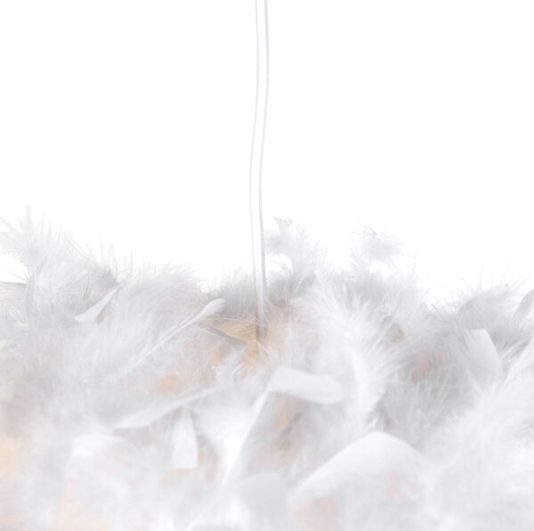 Lampada a sospensione rustica bianca - Feather