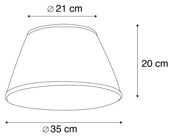 Paralume plissettato bianco 35/20 cm