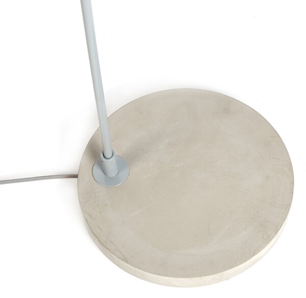 Lampada ad arco moderna con paralume grigio - Bend
