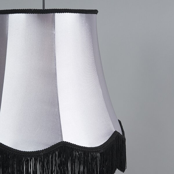 Lampada a sospensione retrò nera con grigia 45 cm - Granny