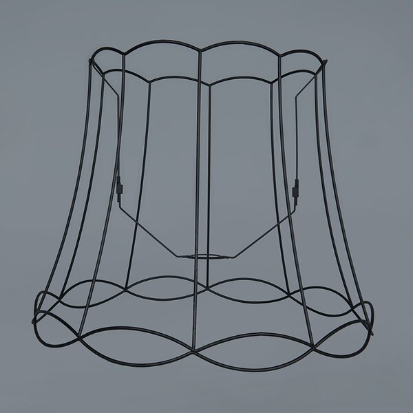 Set di 2 lampade a sospensione retrò nere 50 cm - Granny Frame