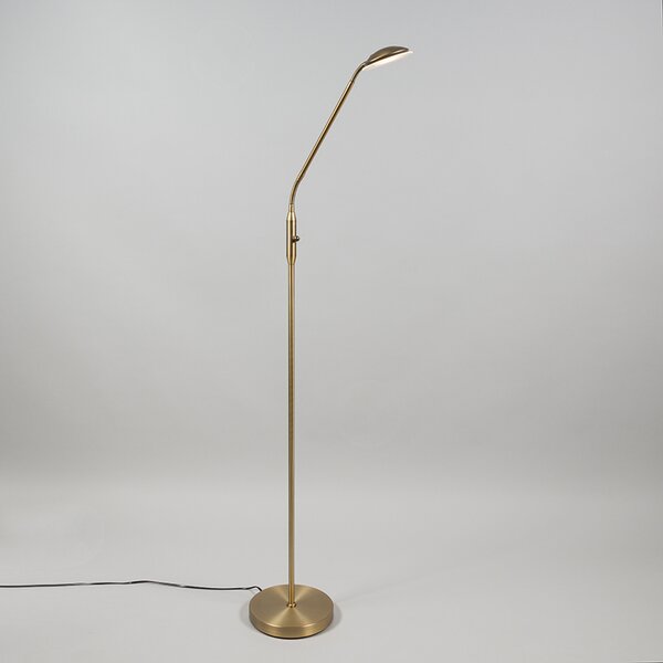 Lampada da terra moderna bronzo incl. LED - Eva