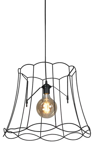 Lampada a sospensione retrò nera 50 cm - Granny Frame
