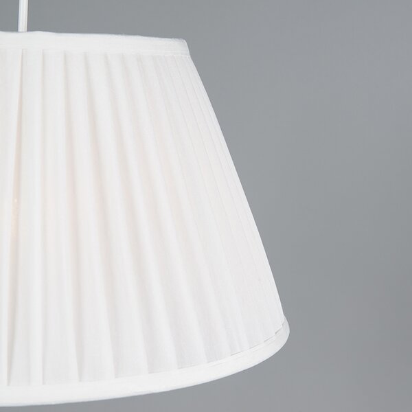 Lampada a sospensione retrò bianca 35 cm - Plisse