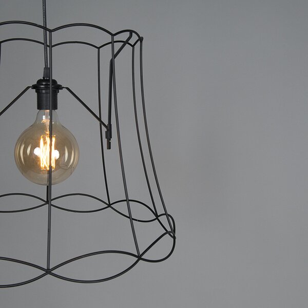 Lampada a sospensione retrò nera 50 cm - Granny Frame
