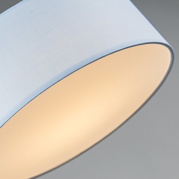 Plafoniera blu 40 cm incl. LED - Drum LED