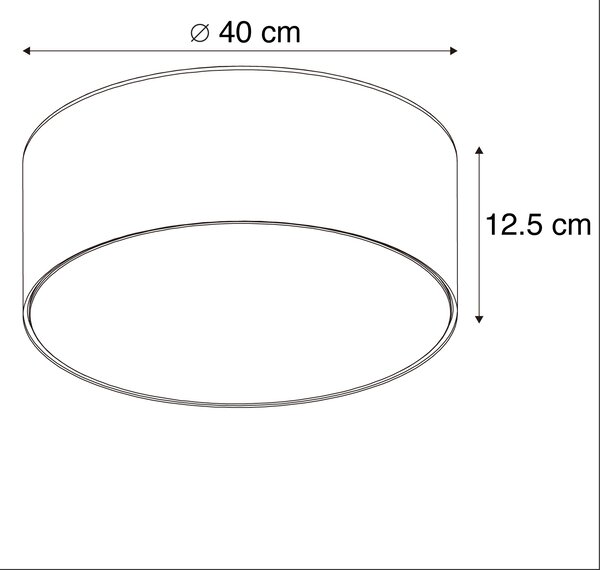 Plafoniera blu 40 cm incl. LED - Drum LED
