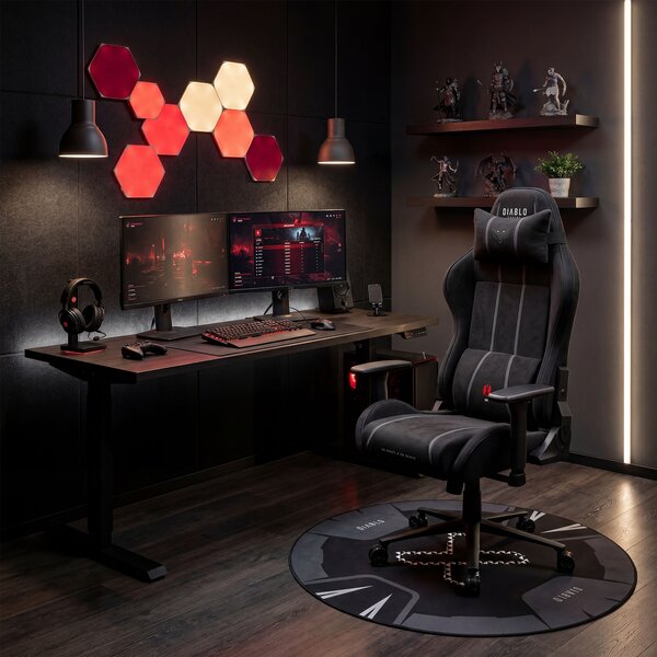 Sedia gaming in tessuto nera Diablo X-One 2.0 Burned Black King