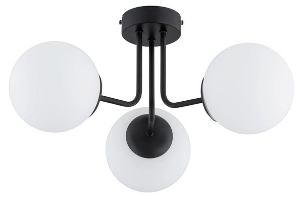 Lampada da soffitto PIERO bianco e nero 3xE14x10W in vetro, dimensioni: 25x45x45 cm, IP20, Alfa