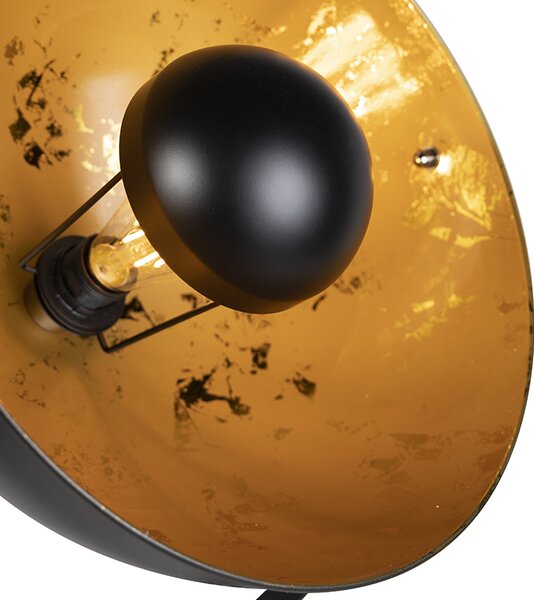 Lampada da terra a treppiede industriale nera - Magna 40 Eglip