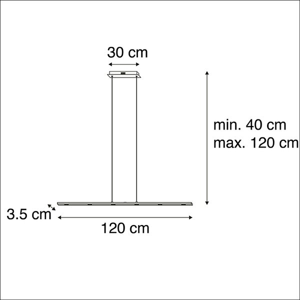 Lampada a sospensione di design in acciaio con dimmer touch incl. LED - Platinum
