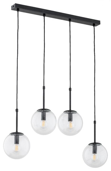 Lampada a sospensione SEBIA nera 4xE14x10W in metallo, dimensioni: 90x65x15 cm, IP20, Alfa