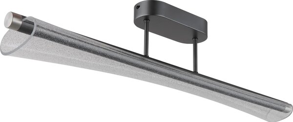 Plafoniera LED, antracite opaco, bolle acriliche, L 81 cm