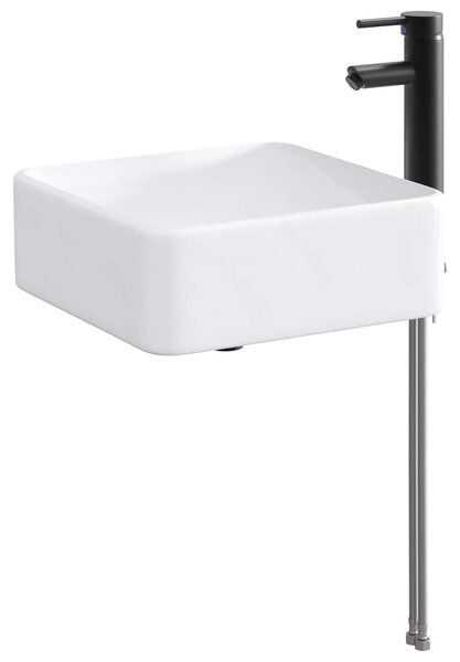 Lavabo da bagno Nero Opaco 49 x 37 x 14 cm Metallo