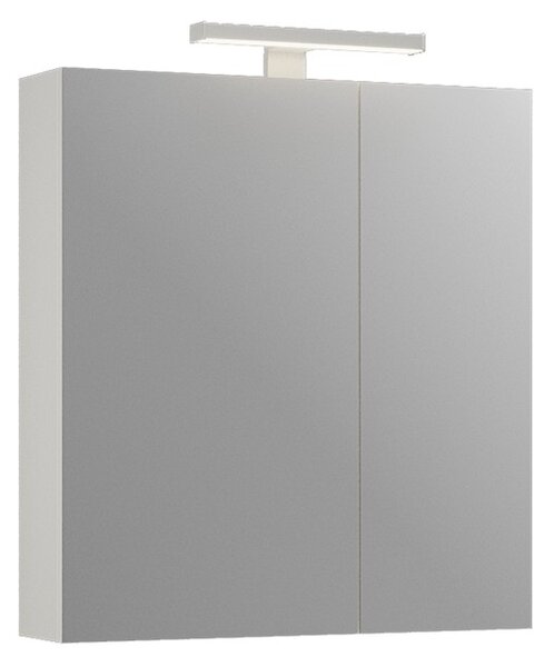 Specchio bagno contenitore 65 cm colore bianco opaco | LAC-EOLO-65 - KAMALU