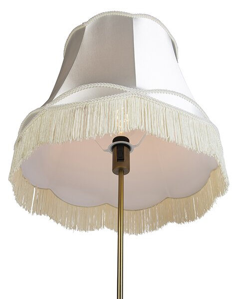 Lampada da terra in bronzo con paralume Granny crema 45 cm regolabile - Parte