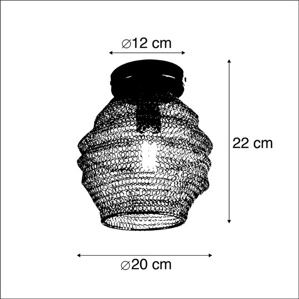 Plafoniera orientale oro - Nidum Bene