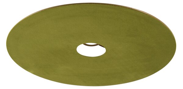 Paralume piatto velluto verde oro 45 cm