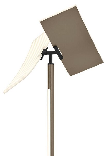 HELL Lampada da terra a LED Twice, dimmerabile, Bronzo / Ottone antico, Soggiorno / Sala da pranzo, Metallo, Moderno, Lampada LED da terra