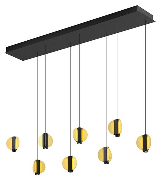 HELL Lampada a sospensione Iris, dimmerabile, Nero, Soggiorno / Sala da pranzo, Metallo, Lampada a sospensione
