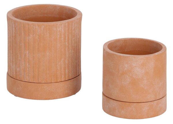 Set Janaina di 2 vasi in terracotta Ø 18 cm / Ø 12 cm