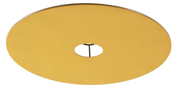 Paralume piatto velluto giallo oro 45 cm