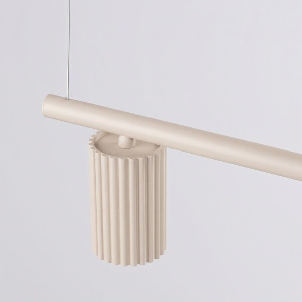 Sollux SL.2713 - Lampadario sospeso su cavo KARBON 4xGU10/10W/230V crema