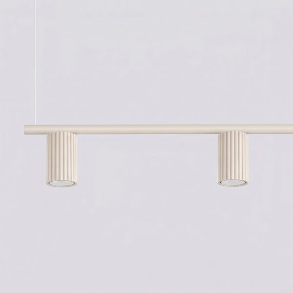 Sollux SL.2713 - Lampadario sospeso su cavo KARBON 4xGU10/10W/230V crema