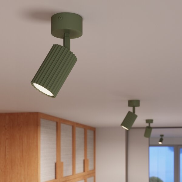 Sollux SL.1915 - Faretto KARBON 1xGU10/10W/230V verde