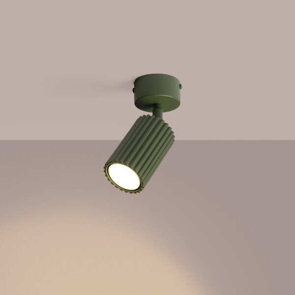 Sollux SL.1915 - Faretto KARBON 1xGU10/10W/230V verde