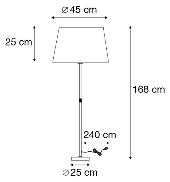 Lampada da terra intelligente bronzo con paralume marrone 45 cm incluso Wifi A60 - Parte