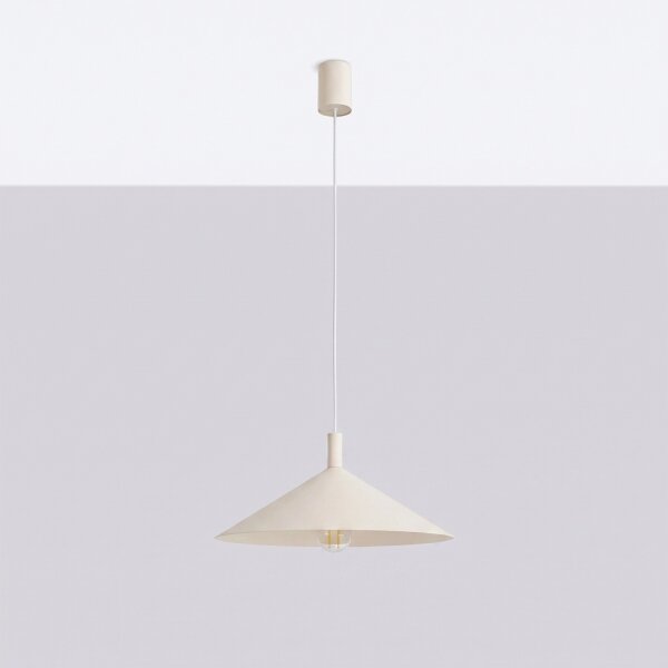 Sollux SL.2539 - Lampada a sospensione con cavo NOX 1xE27/15W/230V crema