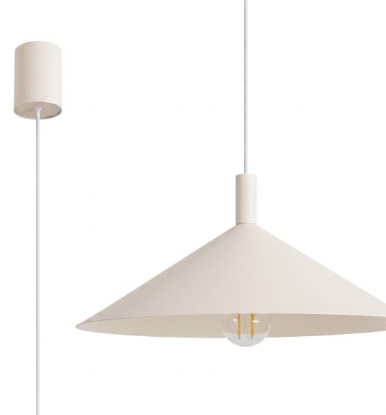 Sollux SL.2539 - Lampada a sospensione con cavo NOX 1xE27/15W/230V crema
