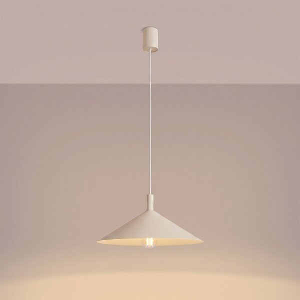 Sollux SL.2539 - Lampada a sospensione con cavo NOX 1xE27/15W/230V crema