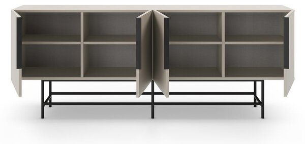 Cassettiera bassa crema 200x77,5 cm Eldia - Marckeric