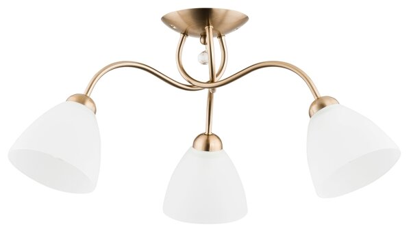Lampada da soffitto in ottone con cristallo AMARILLO 3xE27 15W ALF23753 Alfa