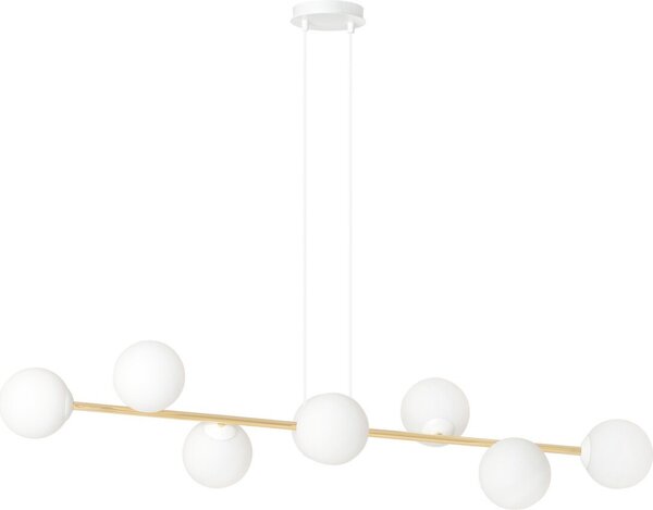 Lampadario da tavolo Emibig 8xE14 10W GRAVITY 8 bianco-oro 1242/8