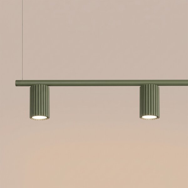 Sollux SL.2714 - Lampadario a cavo KARBON 4xGU10/10W/230V verde