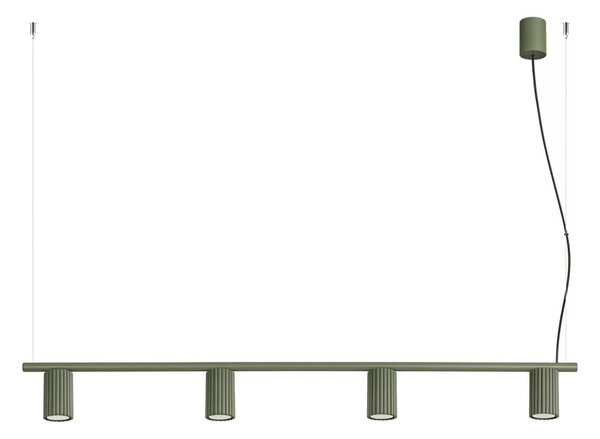 Sollux SL.2714 - Lampadario a cavo KARBON 4xGU10/10W/230V verde