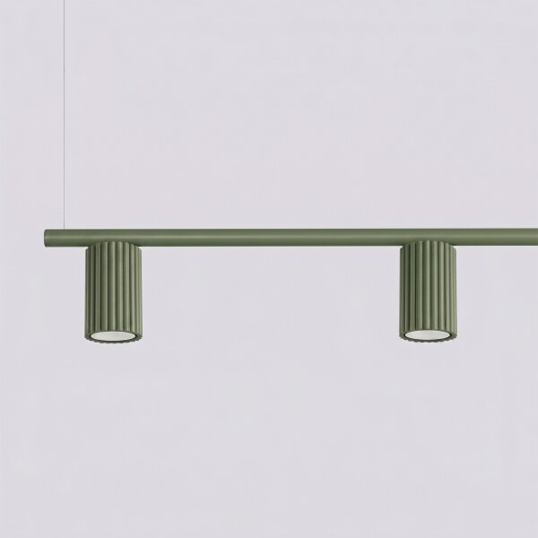 Sollux SL.2714 - Lampadario a cavo KARBON 4xGU10/10W/230V verde
