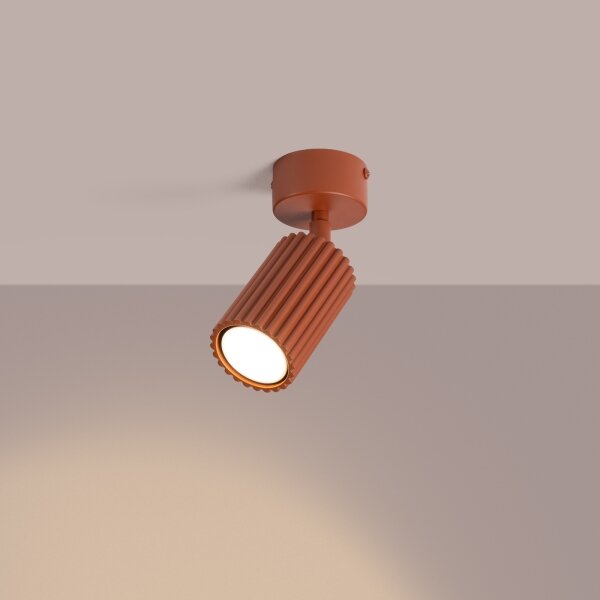 Sollux SL.1916 - Faretto KARBON 1xGU10/10W/230V arancione