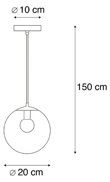 Lampada a sospensione moderna trasparente 20 cm - Pallon