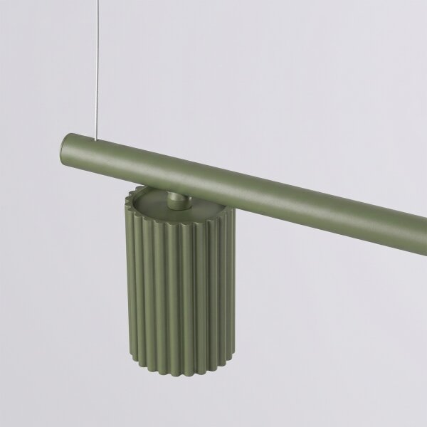 Sollux SL.2714 - Lampadario a cavo KARBON 4xGU10/10W/230V verde