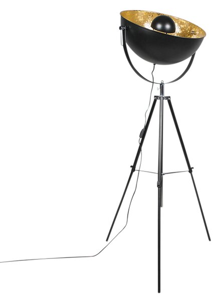 Lampada da terra a treppiede industriale nera - Magna 50 Eglip