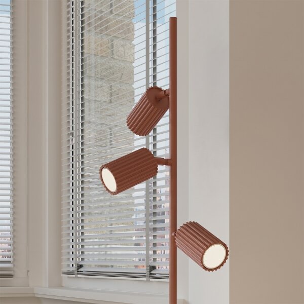 Sollux SL.2024 - Lampada da terra KARBON 3xGU10/10W/230V arancione