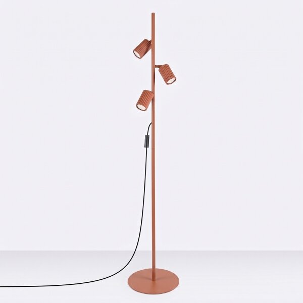 Sollux SL.2024 - Lampada da terra KARBON 3xGU10/10W/230V arancione