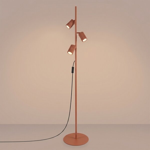 Sollux SL.2024 - Lampada da terra KARBON 3xGU10/10W/230V arancione