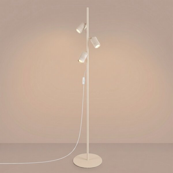 Sollux SL.2018 - Lampada da terra KARBON 3xGU10/10W/230V colore crema
