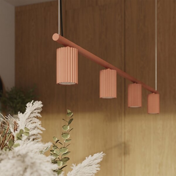 Sollux SL.2715 - Lampada a sospensione su cavo KARBON 4xGU10/10W/230V arancione