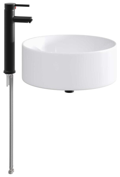 Lavabo da bagno Nero Opaco 40,5 x 40,5 x 15,5 cm Metallo